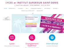 Tablet Screenshot of lyceesaintdenis.com